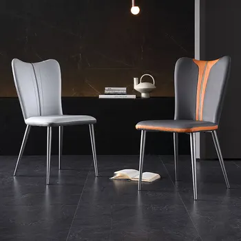 Современные минималистичные обеденные стулья, скандинавские легкие роскошные стулья со спинкой, обеденные стулья для гостиной
