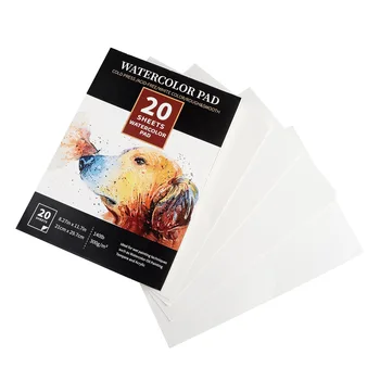 1шт Акварельный альбом для рисования акварелью формата А4, 20 листов бумаги для студенческого рисования, Профессиональные художественные принадлежности