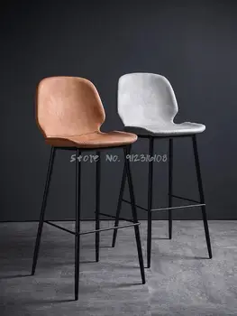 Современный бытовой простой барный стул высокий табурет барный стул с высокой спинкой барный стул высокий стул