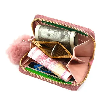Новый Женский кошелек с вышивкой, женские кошельки для монет, кисточка для волос, искусственная кожа, молния, держатель для кредитных карт, клатч, карман для денежной сумки