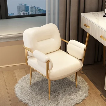 кресло для ожидания в столовой, Белое мягкое дизайнерское кресло для гостиной, кухонный стул, трон, шезлонги для макияжа, садовая мебель, мебель для балкона