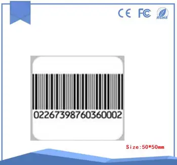 RF 5*5Soft Label Barcode EAS RF Soft Label Security RF Soft Tag 20000 шт./рулон