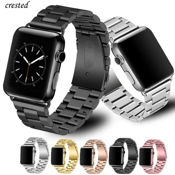 Ремешок из нержавеющей стали для Apple watch band 44мм 40мм 45мм 41мм 42мм 38мм Металлический браслет iWatch Apple watch Series 5 4 3 SE 6 7