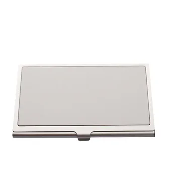 Сублимационный Белый пустой алюминиевый футляр для визитных карточек, металлический Кредитный идентификатор, держатель для телефонной карты с возможностью печати для теплопередачи, логотип