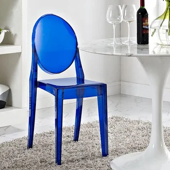 Пластиковый обеденный стул для отдыха, современный Прозрачный Офисный обеденный стул, Садовая Акриловая кухонная мебель Sillas Comedor