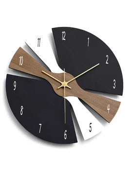 Большие настенные часы в скандинавском стиле Современные деревянные бесшумные часы Креативные Роскошные Часы Настенный декор для дома Украшение гостиной Идеи подарков