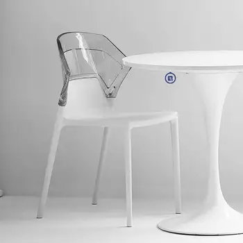 Дизайнерские Пластиковые Обеденные стулья, Современный уникальный Прозрачный стул для балкона, Акриловые Барные стулья, Мебель для дома Sillas De Comedor