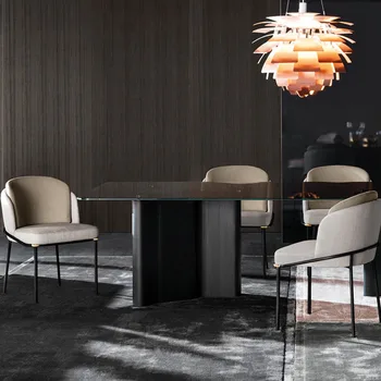 Роскошные стулья итальянского дизайнера, удобное кресло для столовой, Офисное кресло с низкой спинкой, балкон, эргономичная современная кухонная мебель
