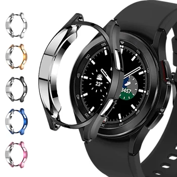 Чехол для samsung Galaxy watch 4 classic 46 мм/42 мм с покрытием из ТПУ, универсальный бампер, защитная пленка для экрана Galaxy watch 4 44 мм 40 мм