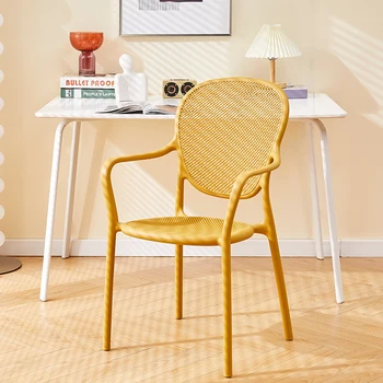 Обеденный стул в скандинавском стиле для гостиной, Садовые пластиковые минималистичные стулья для кухни, спальни, Ленивого Седла, Предметы домашнего обихода