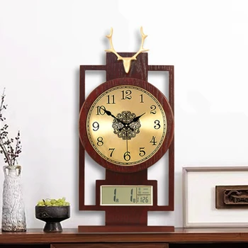 Часы-календарь настольные часы для гостиной настольные часы с откидной крышкой ретро украшения с календарем