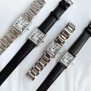 Роскошные брендовые наручные часы с римскими цифрами Must, прямоугольные часы из нержавеющей стали, сапфировые кварцевые часы с цирконием, французские часы 22-26 мм