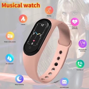 Женские музыкальные часы 2022 Хорошо продаются цифровые умные часы Фитнес-трекер с водонепроницаемым цветным экраном HD, новые наручные часы для звонков по Bluetooth