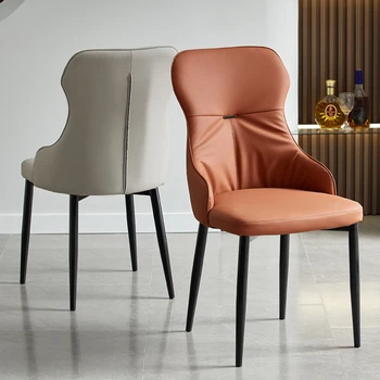Дизайнерские обеденные стулья из искусственной кожи, Скандинавская кухня для спальни, Современные роскошные обеденные стулья, Офисная мебель для столовой Sillas WK50CY