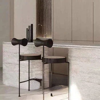 Стальные Дизайнерские стулья для гостиной и столовой Плетеная барная стойка Кресло для отдыха с высокой поясничной поддержкой Шезлонг Rotin Современная мебельwxh35xp