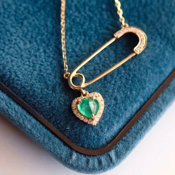 Изысканные ожерелья с булавками для женщин, Модная подвеска в форме сердца, качественное ожерелье, ювелирные аксессуары золотого цвета, Lady Z213