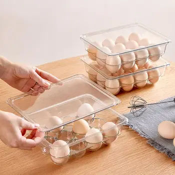 Ящик для хранения яиц на 12/14 сетки, ударопрочный ящик для хранения свежести яиц, термостойкий прозрачный ящик для хранения яиц для дома