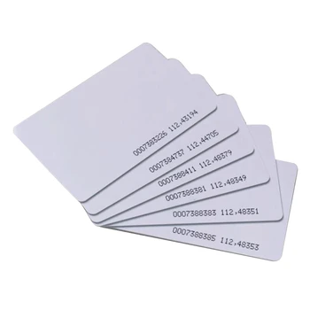 100шт Высококачественная Идентификационная Карта RFID 125 кГц TK4100/EM4100 Smart White Thin Card Для Контроля Доступа Бесплатная Доставка