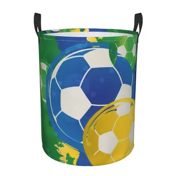 Складная корзина для грязного белья, Корзина для хранения Бразильского футбольного мяча, Детский Домашний Органайзер