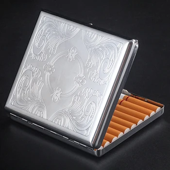 Модный тисненый портсигар, запечатанный ящик для хранения сигарет, подарок на день рождения