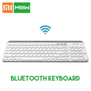 Двухрежимная клавиатура Xiaomi Miiiw Bluetooth для планшета MWBK01 с мультисистемной совместимостью 2,4 ГГц, Мини беспроводная портативная клавиатура