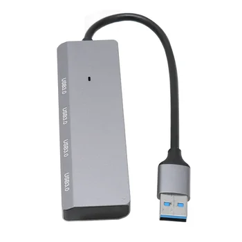 4 в 1 USB-концентратор из алюминиевого сплава, быстрая передача, хорошее рассеивание тепла, док-станция для расширения порта USB 3.0