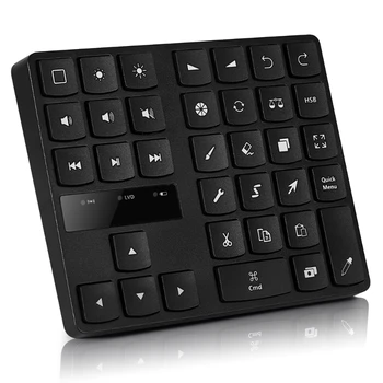 Клавиатура для рисования BT5.0 35 клавиш Bluetooth-совместимая клавиатура Беспроводная цифровая клавиатура с номером Быстрое направление меню