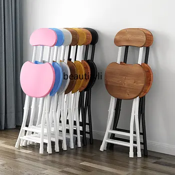 Складные стулья для столовой, мебель для дома, стулья для кухни, Современная простота, Скандинавский кухонный стул, Студенческий портативный стул