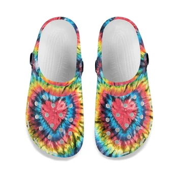 Необычный Круг, цветные тапочки-красители, Унисекс, обувь из материала EVA, домашние прохладные дышащие женские сандалии, водонепроницаемые слайды