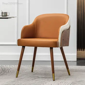 Роскошные обеденные стулья в скандинавском стиле, подлокотник для гостиной, Итальянские минималистичные обеденные стулья, современная дизайнерская мебель Cadeira Postmodern GXR45XP