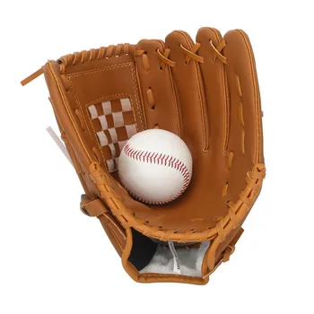 Детская Бейсбольная Перчатка для взрослых, Искусственные спортивные перчатки для игры в софтбол, Оборудование для занятий бейсболом, Перчатки для соревнований по бейсболу