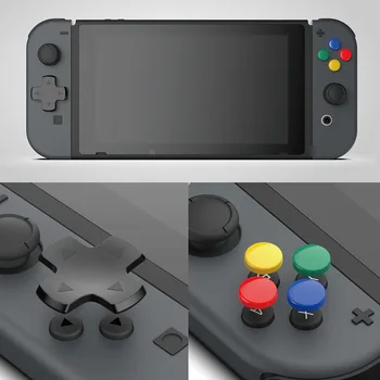 Один комплект кнопок D-Pad, наклейка для Nintendo Switch Joycon ABXY, жесткая пластиковая защитная наклейка, ручка для большого пальца, зеленая