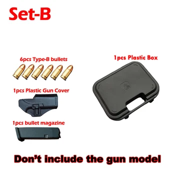 1 Сумка Миниатюрная модель 1: 3 Glock G17 Пуля из сплава мини игрушечный пистолет Модель аксессуаров (без модели пистолета)