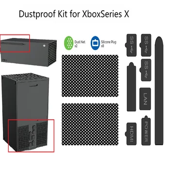Пылезащитный чехол 10 в 1, сетчатая пробка, комплекты для игровой консоли Xbox серии X, защитный чехол, пылезащитный комплект