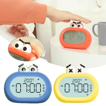 Мультяшный мини-будильник Декор комнаты Цифровые настольные часы для домашнего офиса Детская комната