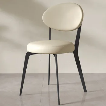 Современные роскошные обеденные стулья из кожи, Эргономичный Мобильный офис, Кухонные Акцентные Обеденные стулья Relax Poltrona Luxuosa Nordic Furniture