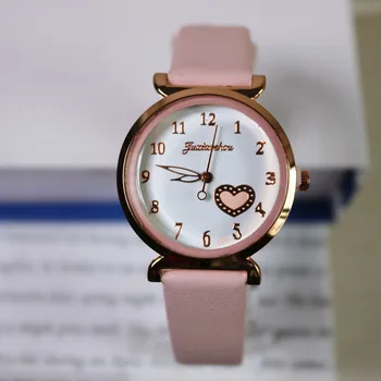 2023, Брендовые женские часы с милым сердечком, студенческие Простые Роскошные подарочные часы, женские кварцевые часы для отдыха, наручные Часы, прямая поставка