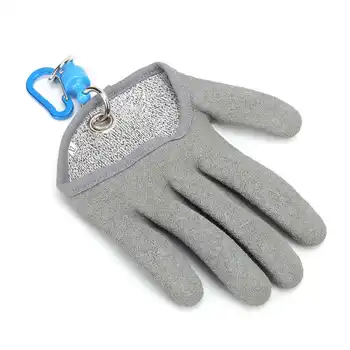Защитная перчатка для правой руки, предотвращающая порезы при ловле рыбы, из полиэтилена и латекса, устойчивая к скольжению XL