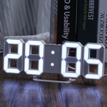 3D светодиодные цифровые часы на стене, деко, Светящийся ночной режим, Регулируемые электронные настольные часы, настенные часы, украшение гостиной, светодиодные часы